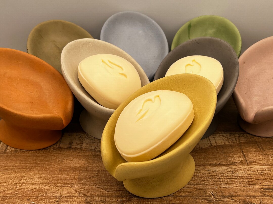 Concrete Draining Soap Dish, Soap Holder, Bathroom Accessories, Modern