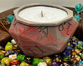 DnD D20 Candle, Dm Gift, Dungeons and Dragons, Roleplay Dice, Gift For Geek, Modern Candle, Scented Candle, Hand Poured, Dungeon Master