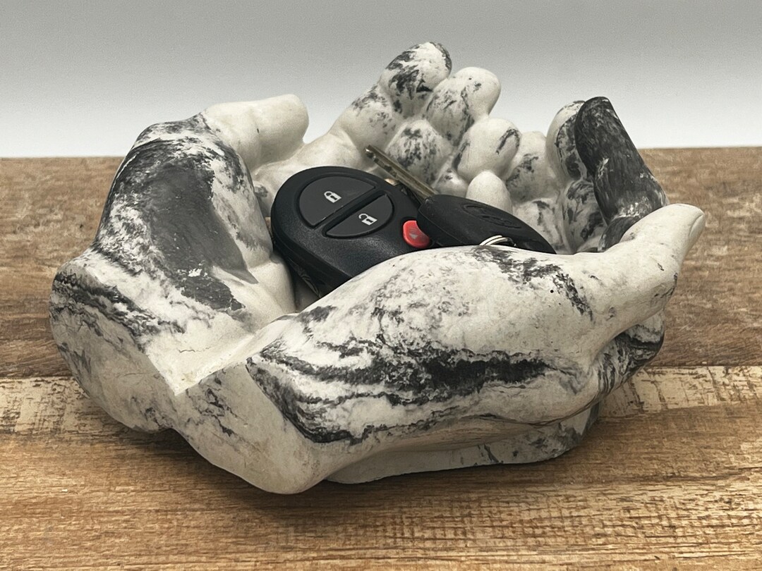 Modern Concrete Key Holder, Artistic Valet Tray, Entryway Hand Tray