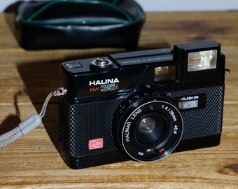 Halina MW35E | Appareil photo argentique 35 mm | Objectif 38 mm f/4 | 1981 Compact vintage Pointer et tirer | TESTÉ
