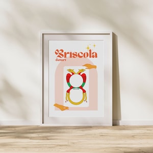 Italian playing card downloadable print | ‘Briscola: Denari’ original art print | instantly download art and print | wall art