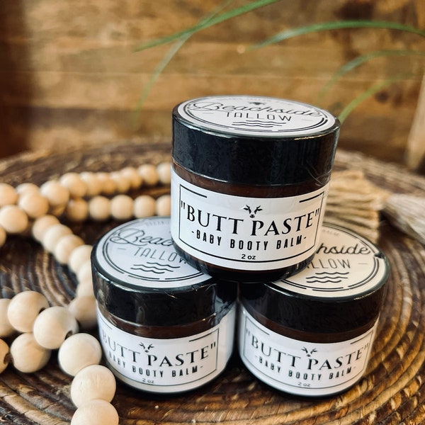 BUTT PASTE-Baby Booty Balm, Diaper rash cream, prevent and sooth diaper rash naturally