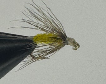 12 Mosche Artificiali Da Pesca A Mosca - Modello Alato Blu Oliva, Mosca