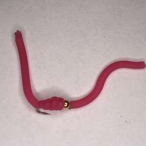 12 - Squirmy Worm bead head fishing flies sz 12 in 3 colors