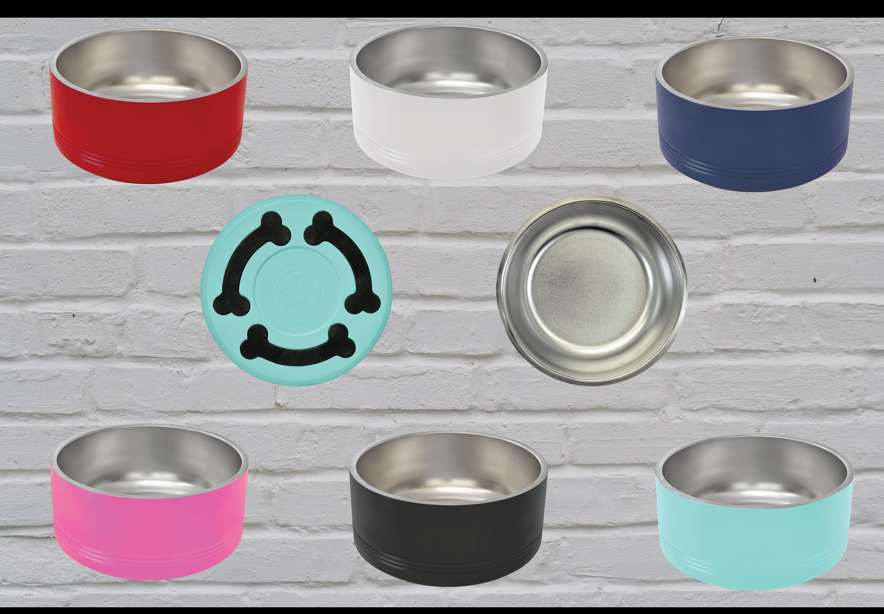 Large Personalized Dog Bowl - 64 oz Pet Bowl in 6 Colors