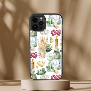 Elegant Vineyard Essence Phone Case: Wine, Cheese, Olives, Grapes - Cute iPhone & Samsung cover / iPhone 15 14 13 12 11 X SE 2022 Samsung