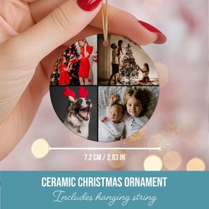 Décoration de Noël photo collage personnalisé, cadeau de Noël photo personnalisé, décoration photo collage personnalisé, ornement personnalisé, cadeau pour une mère