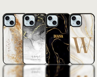 Custom name Marble case, Personalized Monogram marble iPhone case Marble cover for iPhone 15 14 13 12 11 Samsung S24 S23 S22 S21 S20 A55 A54