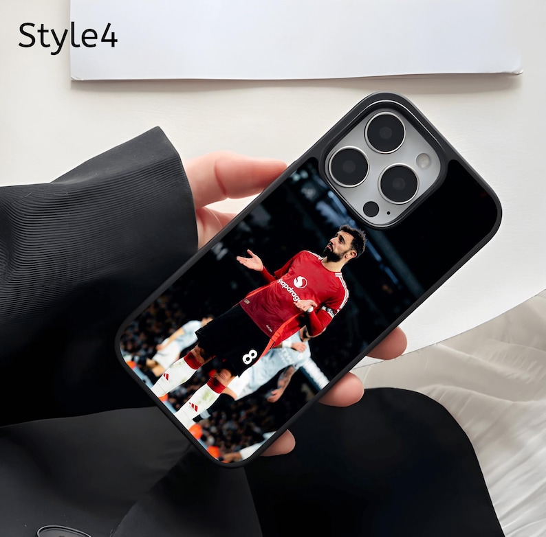 Bruno Fernandes football phone case for a Manchester United fans for iPhone and Samsung image 9