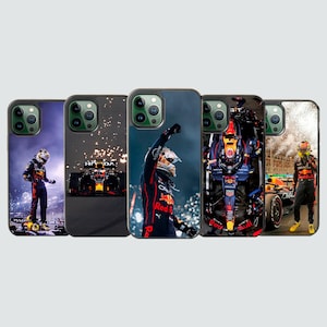 Max Verstappen Formula 1 - Étui pour iPhone SE2022/7/8X/XR/11/12/13/14/SE2022/ et Samsung S10/S20/S20FE/S21/S21FE/S22/S23/A12/A13/A22