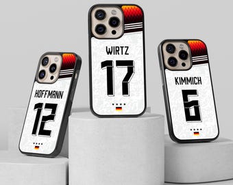 Funda personalizada con el equipo de fútbol de Alemania / Funda para iPhone / Funda para iPhone 15, 14, 13, 12, 11, X, XR, SE 2022, Samsung A56, A55, A54