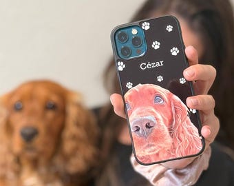 Personalized Pet Photo Case / Custom case with pets photo / Pet memorial gift / Custe custom gift for pet owner / Dog mom gifts / Dog photo