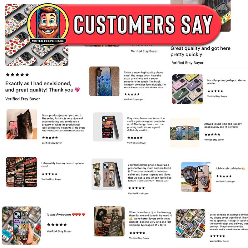 a website page with a picture of a person holding a cell phone