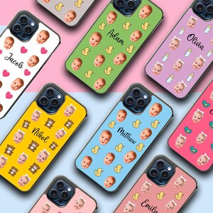 Cute Baby Face Portrait Phone Case, Personalized Gift for Mother, Baby