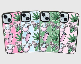 Weed phone case/ ganja cover / marihuana case / cool 420 case / Y2K Cute funny case for iPhone 7 8 X 11 12 13 14 Samsung A13 A33 A53 A54 S23