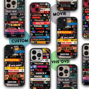 Funda personalizada para móvil con diseño de película / Funda personalizada para VHS y DVD para iPhone y Samsung / Regalos para cinéfilos / Regalo personalizado único / Funda retro personalizada