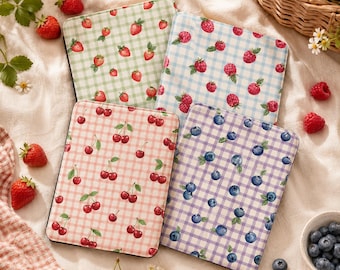 Cute Summer Fruit Kindle case with handstrap and magnetic closure for Kindle Colorsoft and Paperwhite 11th. and 12th. gen.