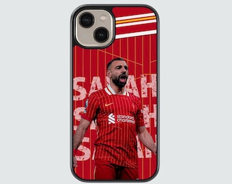 Salah football phone case, Liverpool FC inspired phone case, YNWA, Salah iPhone 15pro 14plus 13mini 12ProMax 11 X XR 7 8 15 14 13 12 11