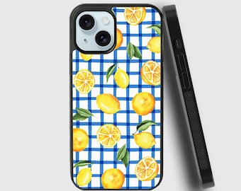 Watercolor Lemon phone case / Cute summer lemon case / Lemon Fruit phone case for iPhone 7 8 SE X XR 11 12 13 14 15 Samsung S24 S23 S22 S21