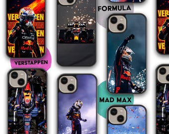 Max Verstappen Formula 1 - custodia per telefono per iPhone 7/8/SE/11/12/13/14/15/16/17 e Samsung A14/A15/A16/A17/A34/A35/A36/A37/A53/A54/A55/A56/A5