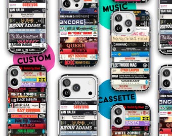 Personalized Cassette Album Phone Case / Retro Custom Music Album iPhone Case / 70s 80s 90s Retro Custom Cover / Retro Vintage Lover Gifts