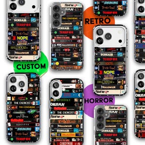 Custom Horror Movie Retro MagSafe iPhone Case / Retro personalized iPhone case / Unique Custom Halloween case / Horror movie lover gifts