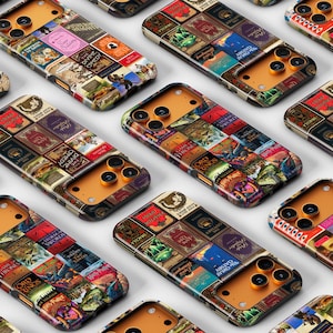 Custom Bookish phone case personalized with your favourite books from any era, Unique Cute Custom MagSafe cover for iPhone, Samsung, Pixel