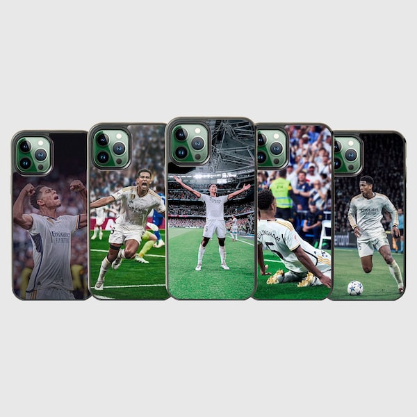 Bellingham Football iphone case/ Real Madrid phone case/ Hala Madrid Samsung galaxy phone case for A12 A22 A32 A53 A54 iPhone 15 14 13 12 11