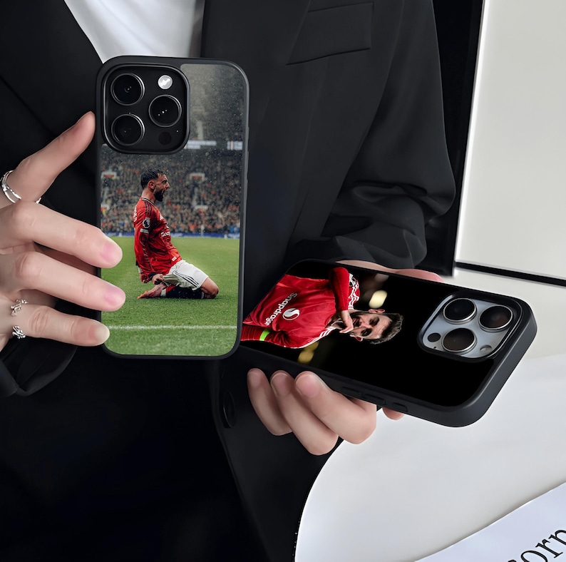 Bruno Fernandes football phone case for a Manchester United fans for iPhone and Samsung image 2