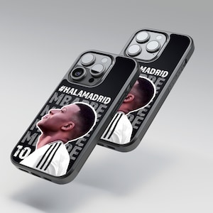 Funda de teléfono con el logo de Mbappé para iPhone SE2022/7/8/X/XsMax/11/12mini/13pro/14ProMax/15/15Pro y Samsung S20FE/S21FE/S20/S21Plus/S22/S23Ultra
