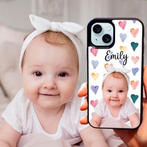 Cadeau pour la fête des mères / Coque photo personnalisée / Portrait de bébé personnalisé / Jolie coque d'iPhone pour bébé / Cadeau d'anniversaire / Cadeau pour mère Cadeau pour femme