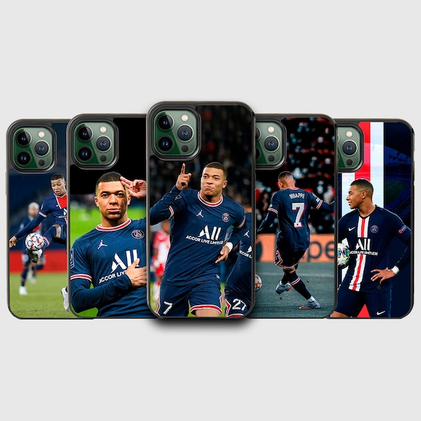 Mbappé (PSG) Handyhülle für iPhone SE2022/7/8/X/XsMax/11/12mini/13pro/14ProMax und Samsung S20FE/S21FE/S20/S21Plus/S22/S23Ultra/A71/A10/A12/