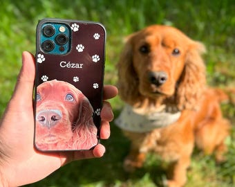 Custom dog photo portait / Personalized dog case / case for iPhone 16 15 14 13 12 11 Samsung S25 S24 S23 S22 S21 A56 A36 A26 A16 A55 A35 A15