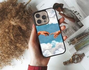 Renaissance painting phone case inspired by Michelangelo / Aesthetic painting cover / Iconic art case for iPhone 15 14 13 12 11 XR Samsung..