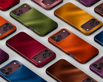 Premium Autumn Luxury Satin MagSafe phone case for iPhone 18 17 16 15 14 Samsung S26 S25 S24 S23 and Google Pixel