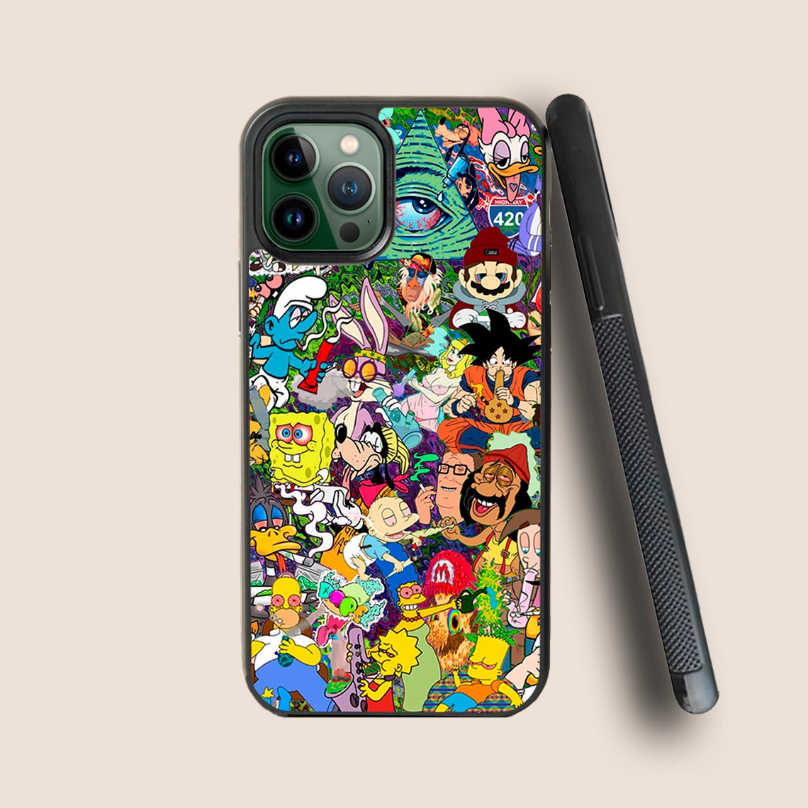 Étui de téléphone de dessin animé Trippy Aesthetic Art Cover pour iPhone  15, 14, 13, Xs, 11 Pro, 12, Xr, Samsung S23, S10, S22, S20, Huawei P30,  Pixel 8 -  Canada