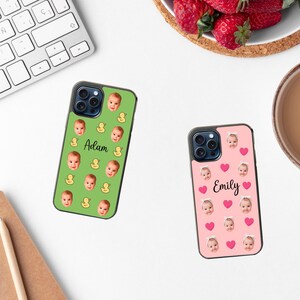 Cute Baby Face Portrait Phone Case, Personalized Gift for Mother, Baby