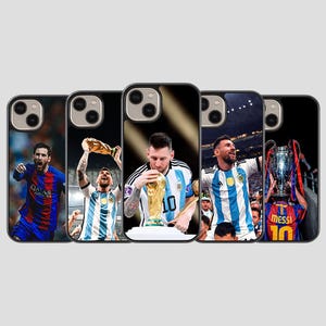Messi gana la Copa del Mundo para Argentina / Funda de fútbol para iPhone y Samsung / Regalo para fanáticos del fútbol / Funda de Lionel Messi