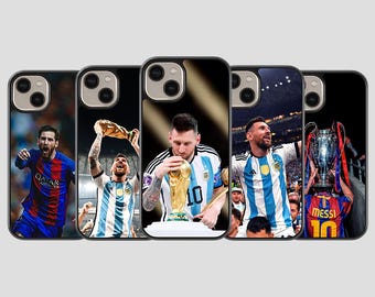 Messi gewinnt die WM für Argentinien / Fussball Handyhülle für iPhone und Samsung / Geschenk für Fussballfan / Lionel Messci Handyhülle