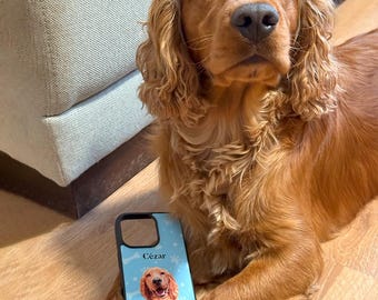 Personalized dog iPhone case, Cute dog mom/dad gifts, Pet memorial phone case, Dog lover gifts, Custom dog case for Samsung S25 S24 A56 A16