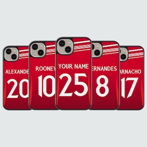 Personalized Manchester phone case/ custom jersey United phone case  for iPhone 11 12 13 14 15 16 Samsung A12 A22 A32 A52 A14 A34 A54 A55
