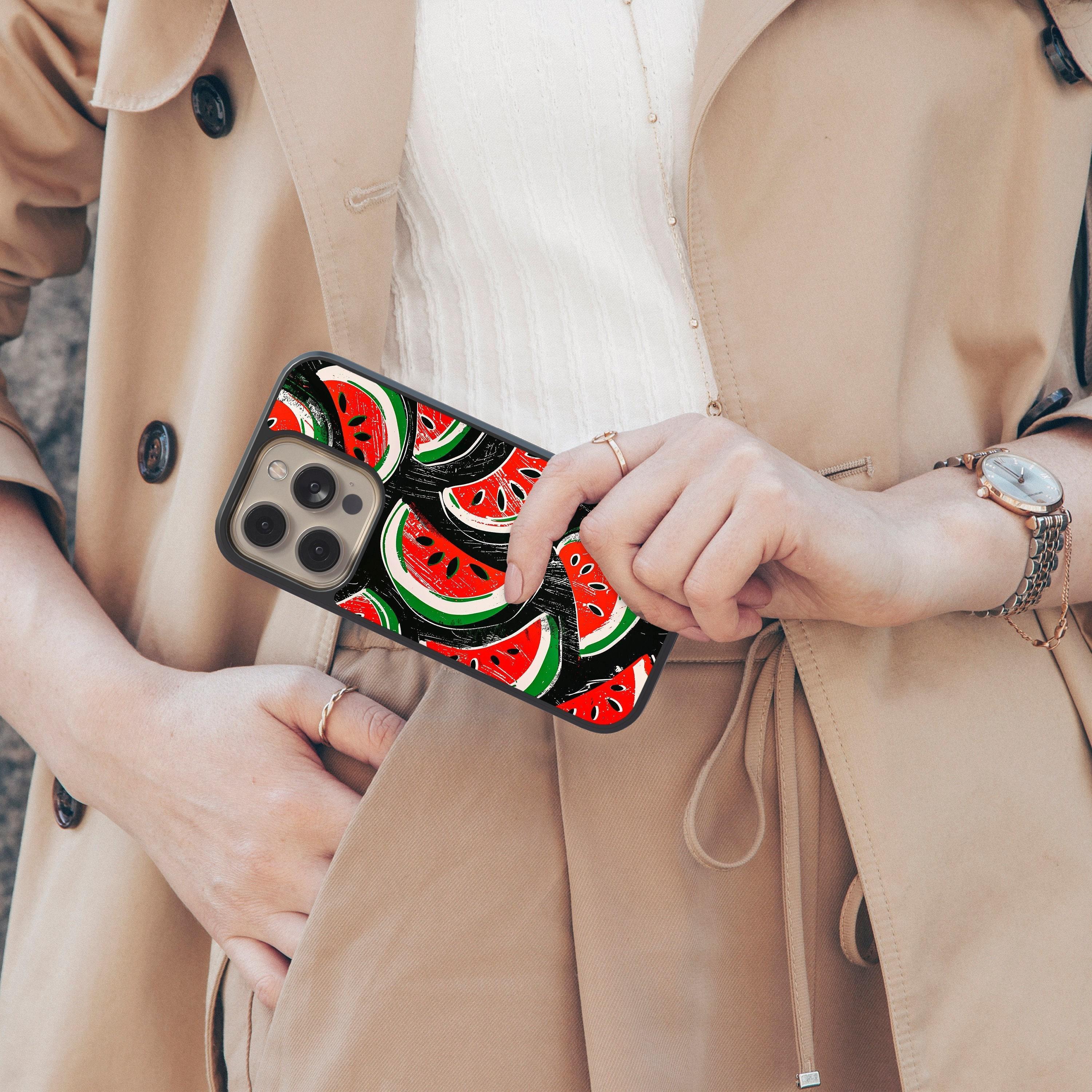 スイカの携帯ケース/かわいい夏のiPhoneカバー/iPhone 15 14 13 12 11