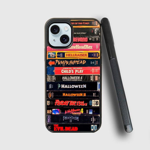 Retro Horror VHS tape phone case / Horror movie phone case / Scary spooky halloween / Gift for Horror movies lovers iPhone 15 14 13 12 11 SE
