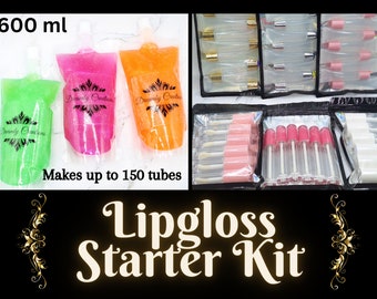 Lipgloss starter kit to start a business or for DIY lip gloss birthday favors, quinceanera favors, wedding and party favors