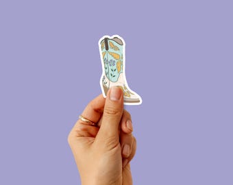 Pegatina de bota de vaquera