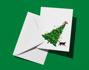 Tarjeta navideña de gato / Gato divertido