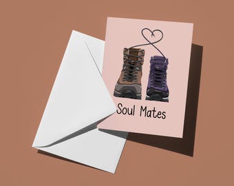 Tarjeta de felicitación para almas gemelas / Tarjeta para pareja al aire libre