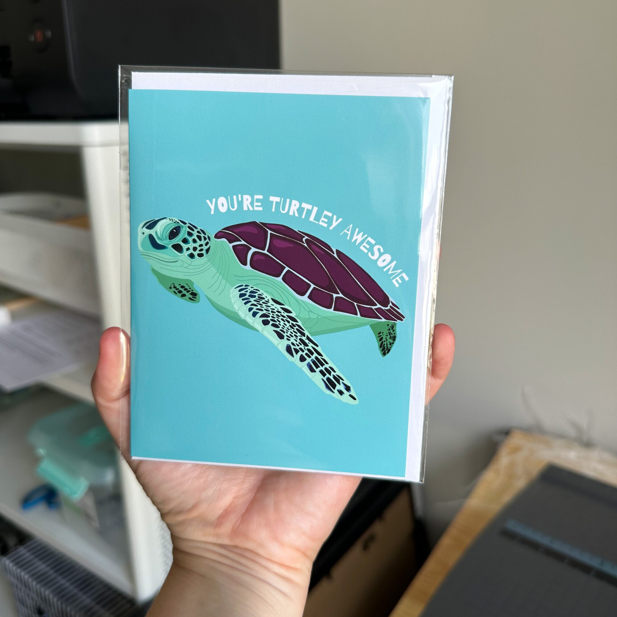 You're Turtley Awesome Greeting Card | Love & Friendship Card - Etsy