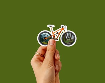 Pegatina de bicicleta de montaña
