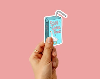 Pegatina de jugo de ganso tonto